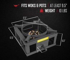 THE WOK BLOCK 12″ Single Propane Outdoor Burner with Built in Wok Ring. 45,00…