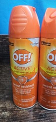 OFF! Active Insect Repellent, Sweat Resistant 6 oz Lot Of 5