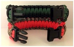 550 Paracord Bracelet – Solomon Bar/Cobra Weave (Double Core)