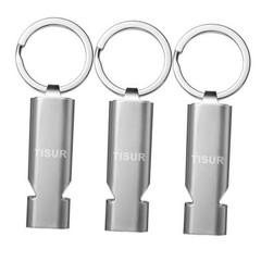 Loud Emergency Whistles,130db+ Lifeguard Safety Whistle Stainless (3-pack)