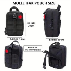 Emergency Survival Kit Bag First Aid Bug out Military Prepper Kit 142Pcs Bag