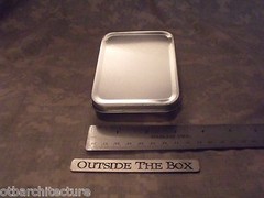 Emergency/Survival Metal Tin w/Hinged Lid: Medium Size, EDC, Mini-Kits