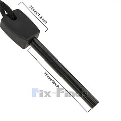 Ferrocerium Rod Flint Fire Starter Survival Kit With Green Scraper Camping Tool