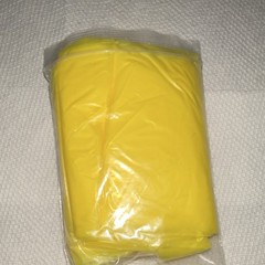 BRW Diversified Emergency Poncho Yellow Reusable Lightweight Attached Hood