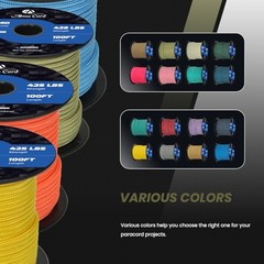 Abma Cord Paracord 3mm 100% Nylon Rope Type II 3 Strands 100ft Army Green