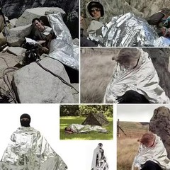 Emergency Blanket Outdoor Survive First Aid Rescue Kit Thermal Blanket for Campi