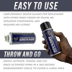 Streetwise Tear Gas Grenade – Police Force Tactical CS OC Pepper Spray 2 oz 1