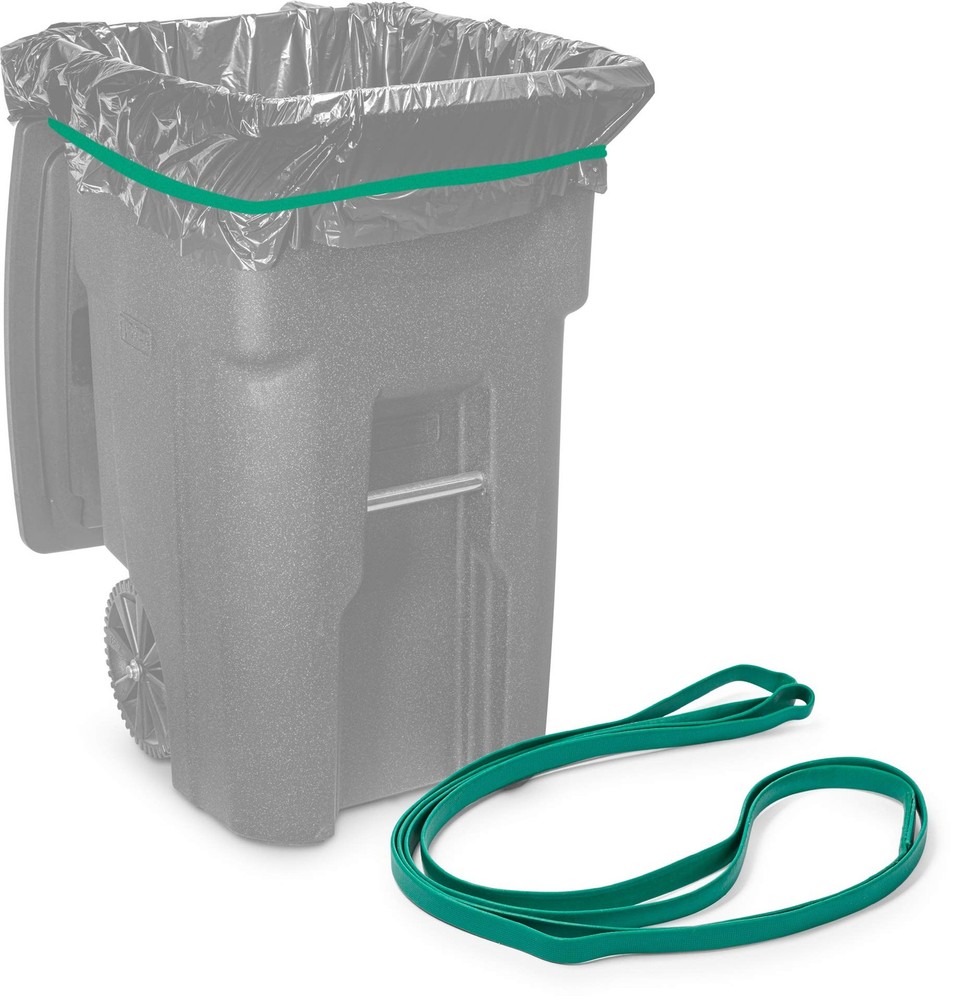Tasker Rubber Bands for 95-96 Gallon Trash Cans, (Value 6 Pack) Green