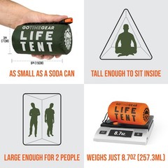 Go Time Gear Mylar Survival Gear Emergency Tent – Heat Reflective Ultralight