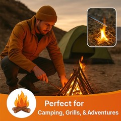 120 PCS Fire Starter – Natural Wax & Sawdust Wood Igniters for Grill, Firepla…
