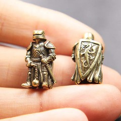 Armor Warrior EDC DIY Knife Beads Lanyard Pendants Vintage Color Brass