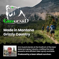 Griz Guard Bear Spray With Holster 2 Pack and Free Clip on Pepper Spray Keychain