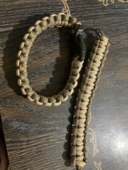 Desert Storm Colored Paracord Survival Bracelet 8” And Keychain 6”