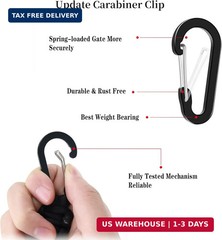 Paracord Keychain with USA Flag, Paracord Carabiner Keychain Clip, Braid