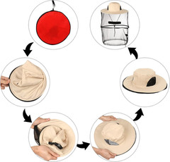 Mosquito Head Net Hat with Mosquito Bug Netting for Men Women | Beekeeper Bee…