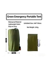 Survival Tent Kit – 2-Person Mylar Thermal Shelter, Waterproof Windproof Reus…
