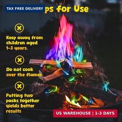 Hotdevil Fire Color Changing Packets (12Pack) Magical Flames Fire for Outdoor Ca