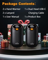 Beyyon Hand Warmers Rechargeable – Electric Hand Warmer Rechargeable 2 Pack Led