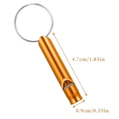 140 Pcs Emergency Whistle with Keychain, Aluminum Emergency Survival Whistle