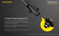 NITECORE NTP31 Pen Bolt Action Aluminum Alloy Tactical W/ Tungsten Glass Breaker