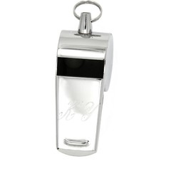 Monogram Personalized Survival Rape or Coach Whistle (Silver Tone) for Gift