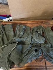 Lot Of 5 Mosquito Net Bags Open Each End W/Ripcord Head Cover/Gear/Game 16X19”