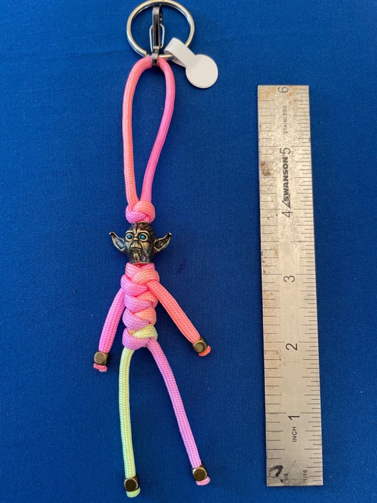 Knife lanyard. Bag, backpack, jacket zipper pull. Star Wars mandalorian Yoda