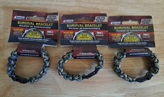 Lot Of 3 Secure Line NPCB550CS Survival Bracelet, Small Camo. #D27