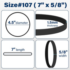 Large Rubber Bands, 30Pcs Size 107 Big Wide Elastic Bands, Heavy Duty Black L…