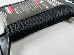 Tool Bench Hardware PARACORD BLACK 1/8in x 25 ft