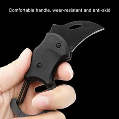 2PCS Multifunctional Keychain Pocket Knife Carabiner Survival Gear Self Defense