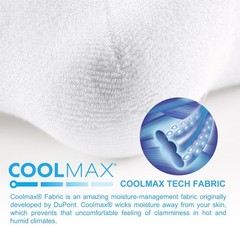 Freshpairs Cushioned Crew Socks, Moisture Wicking Breathable Large, White