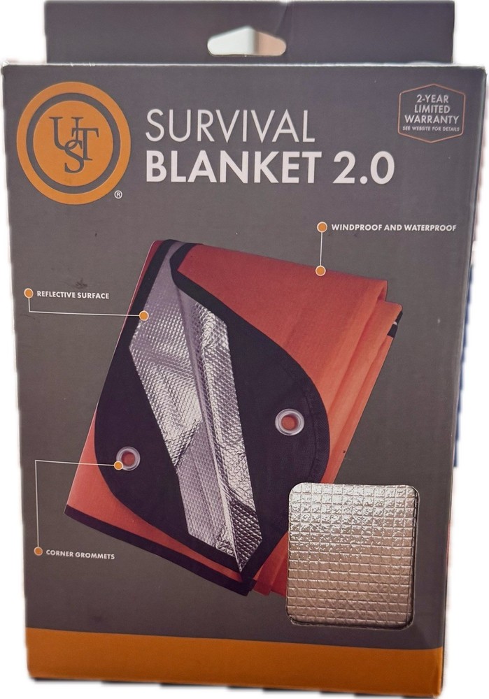 Ultimate Survival Technologies Survival Blanket 2.0 Orange/Silver Emergency