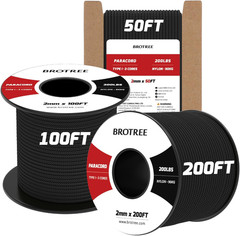 2Mm Paracord 3 Strands 100Ft Parachute Cord on Spool – 100% Nylon Type
