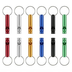 Emergency Whistle with Keychain, Extra Loud Aluminum Safety Whistles, Surviva…