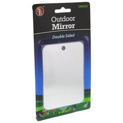 New Double Sided Mirror Outdoor Emergency Camping Stainless Steel #CM433