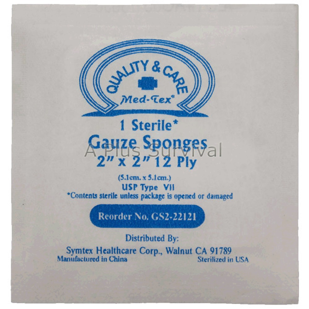 2400 Sterile Gauze Pads 2″x2″ First Aid Hospital Triage Emergency Survival Kits
