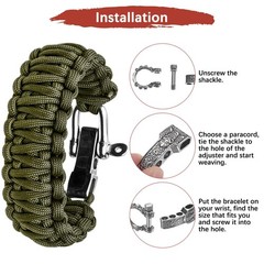 Paracord Bracelet Shackle Buckle [5PCS] – Adjustable Metal Pattern Bow Shackl…