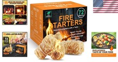 All-Weather Fire Starters – 72 Count Odorless & Smokeless for Grilling & Camping