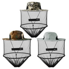 Outdoor Mosquito Head Net Bucket Hat – Unisex Sun Cap for Hiking Camping