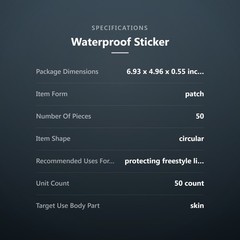 Waterproof Sticker for Freestyle Libre 2/3 Sensor Covers-50 PCS Waterproof fo…