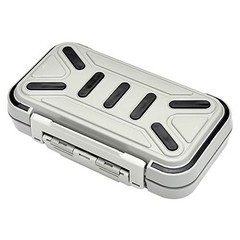 OriGlam Fishing Tackle Storage Box, Double 6.5 x 3.66 x 1.77 inches, Gray
