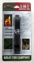 Budk M48 3-in-1 Survival Tool Fire Starter Whistle Compass CAMPING – HIKING