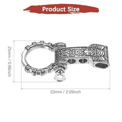 Paracord Bracelet Shackle Buckle [PCS] – Adjustable Metal Pattern Bow Shackle 5