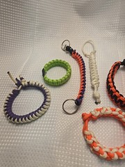 Paracord / Survival Key Chain Lot of 6 Hand Assembled Fast Shipping Multicolored