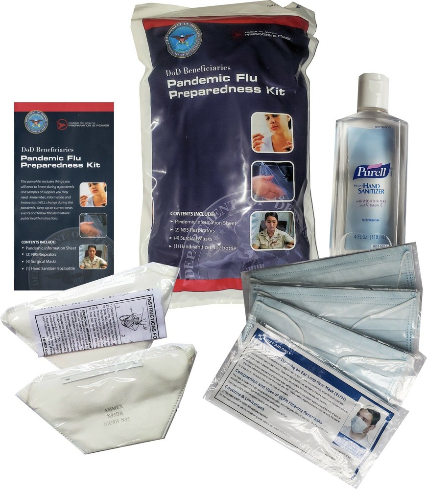 DoD Beneficiaries Pandemic Flu Preparedness Kit – Genuine Military Issue – New
