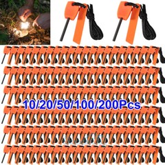 Lot Outdoor Survival Magnesium Rod Fire Starter Emergency Striker Flint for Camp