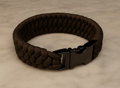 Dark Brown Trilobite Paracord Bracelet with Metal Buckle