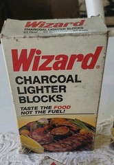 Vintage Wizard Charcoal Lighter Briquets Blocks BBQ Chimney Starter