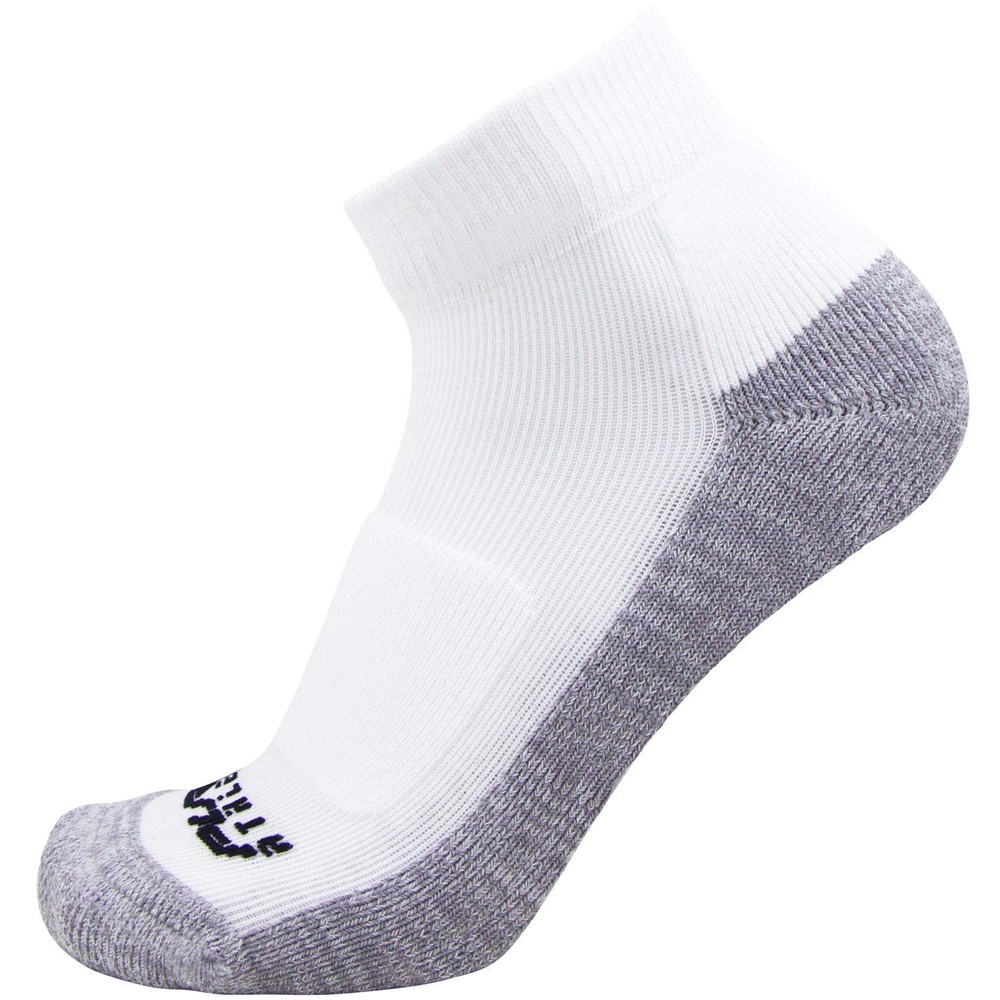 Pure Athlete Comfort Padded Walking Socks – Small-Medium, White/Grey – 1 Pair